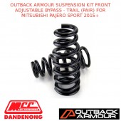 OUTBACK ARMOUR SUSPENSION KIT FRONT ADJ BYPASS - TRAIL (PAIR) PAJERO SPORT 2015+